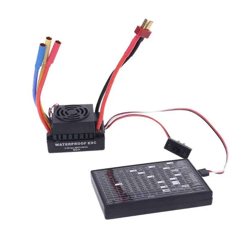 

RC Car Program Card Electronic Speed Controller Programmer for RC Car 25A-120A Brushless ESC R7RB