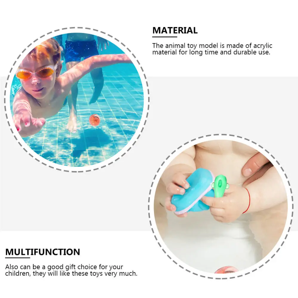 

200Pcs Funny Faux Sea Animal Model Acrylic Simulation Toys (Assorted Color)