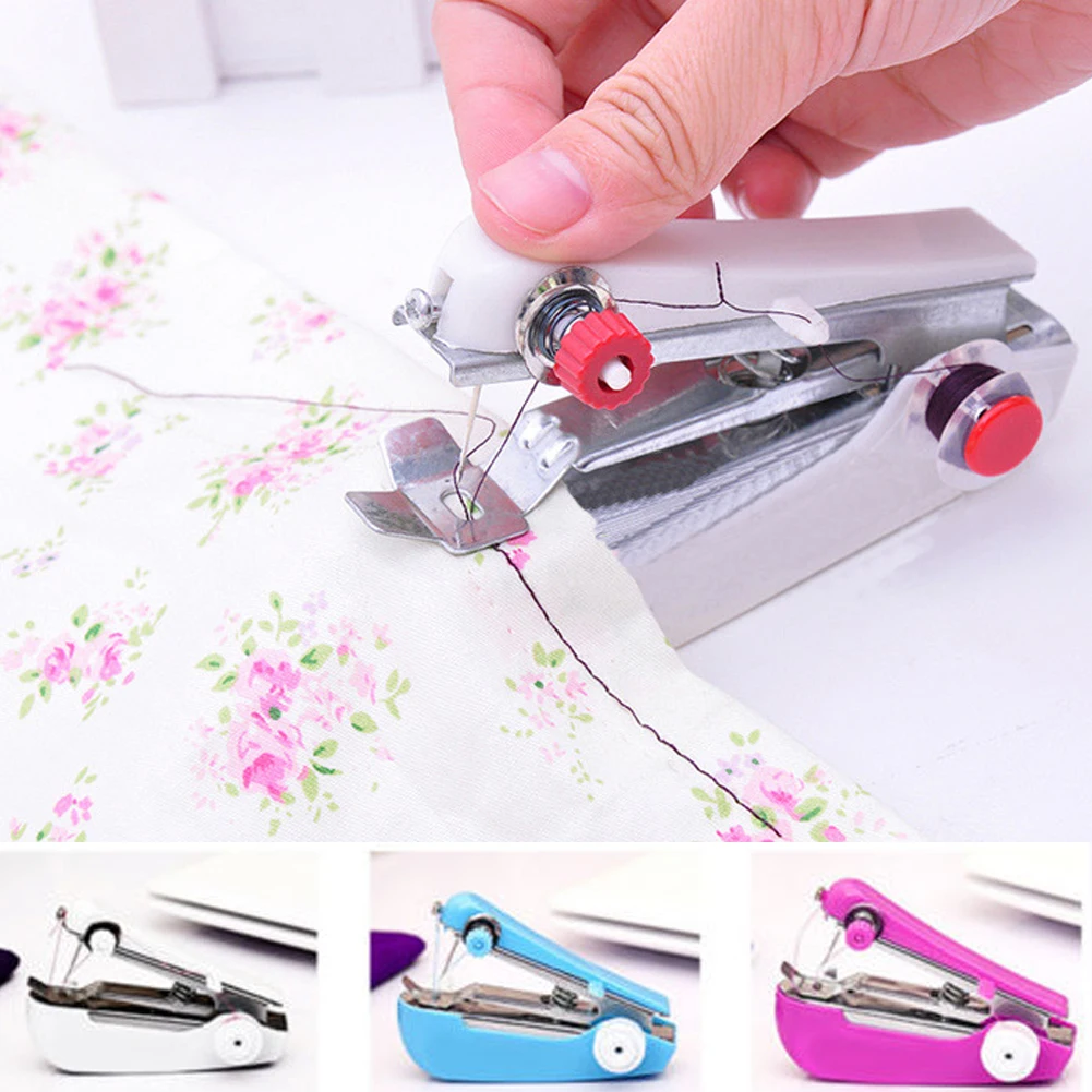Handheld Sewing Machine Mini Cordless Electric Quick Handy Stitch Fabric Clothing Kids Cloth Portable | Дом и сад