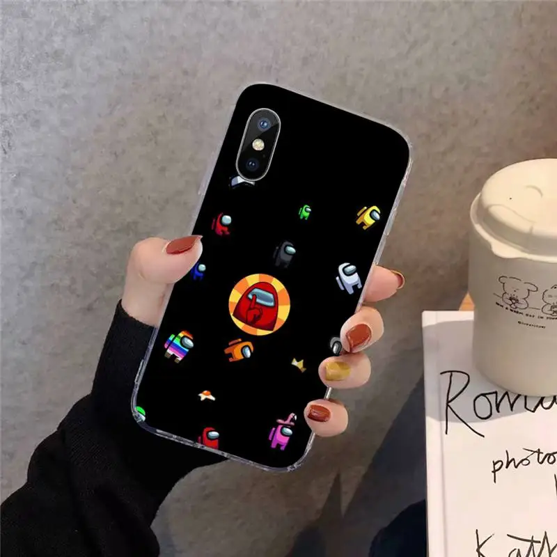 

Among Us Cartoon Phone Case Transparent for iPhone 11 12 mini pro XS MAX 8 7 6 6S Plus X 5S SE 2020 XR