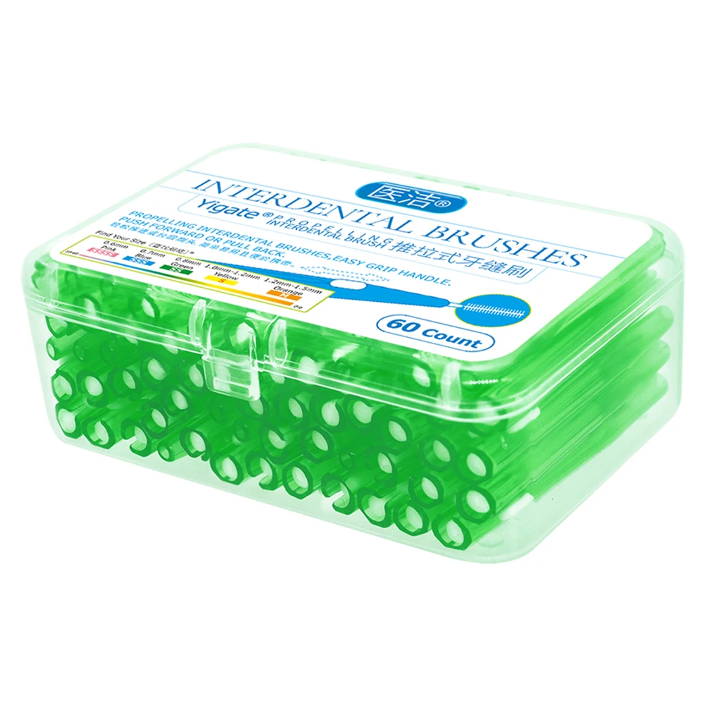 

60pcs/box Adults Interdental Brushes Clean Between Teeth Floss Brushes Toothpick Tooth Brush Dental Oral Care Tool 5color Ship