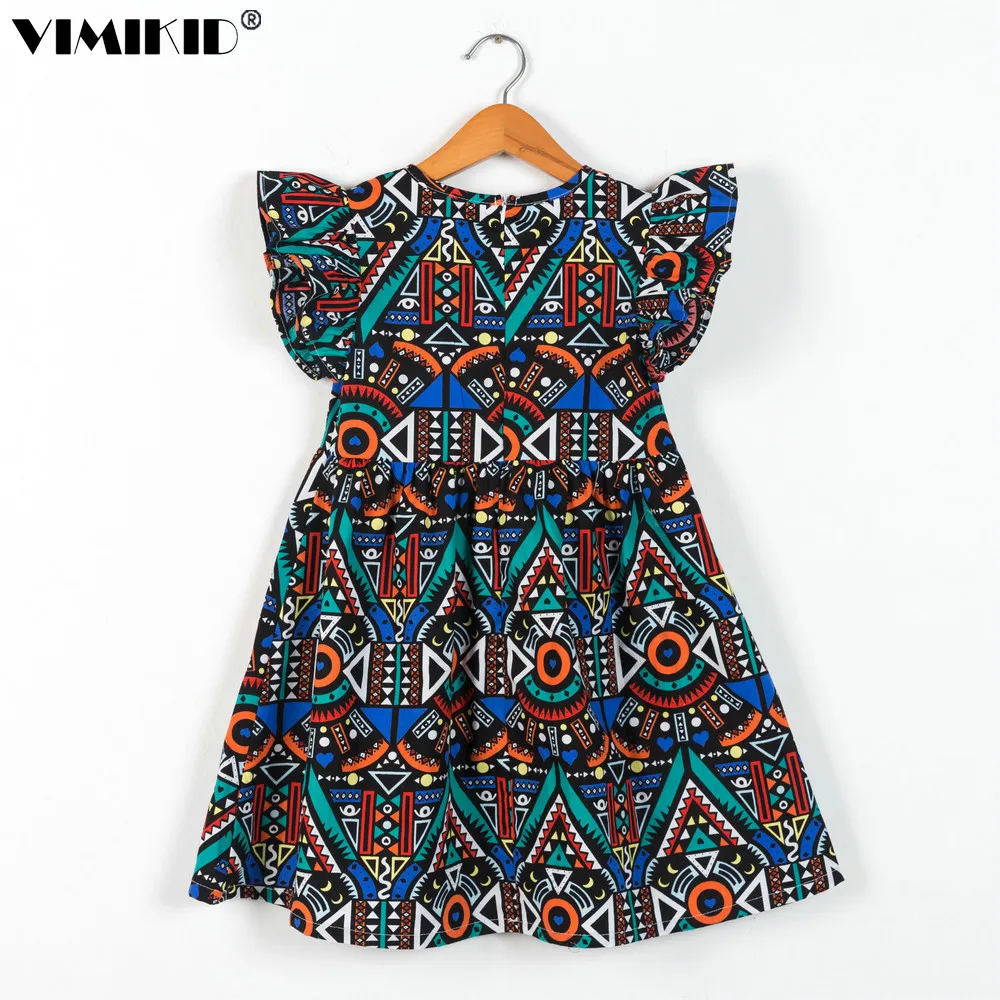 2018 летнее платье для девочек платья принцессы с цветочным принтом маленьких