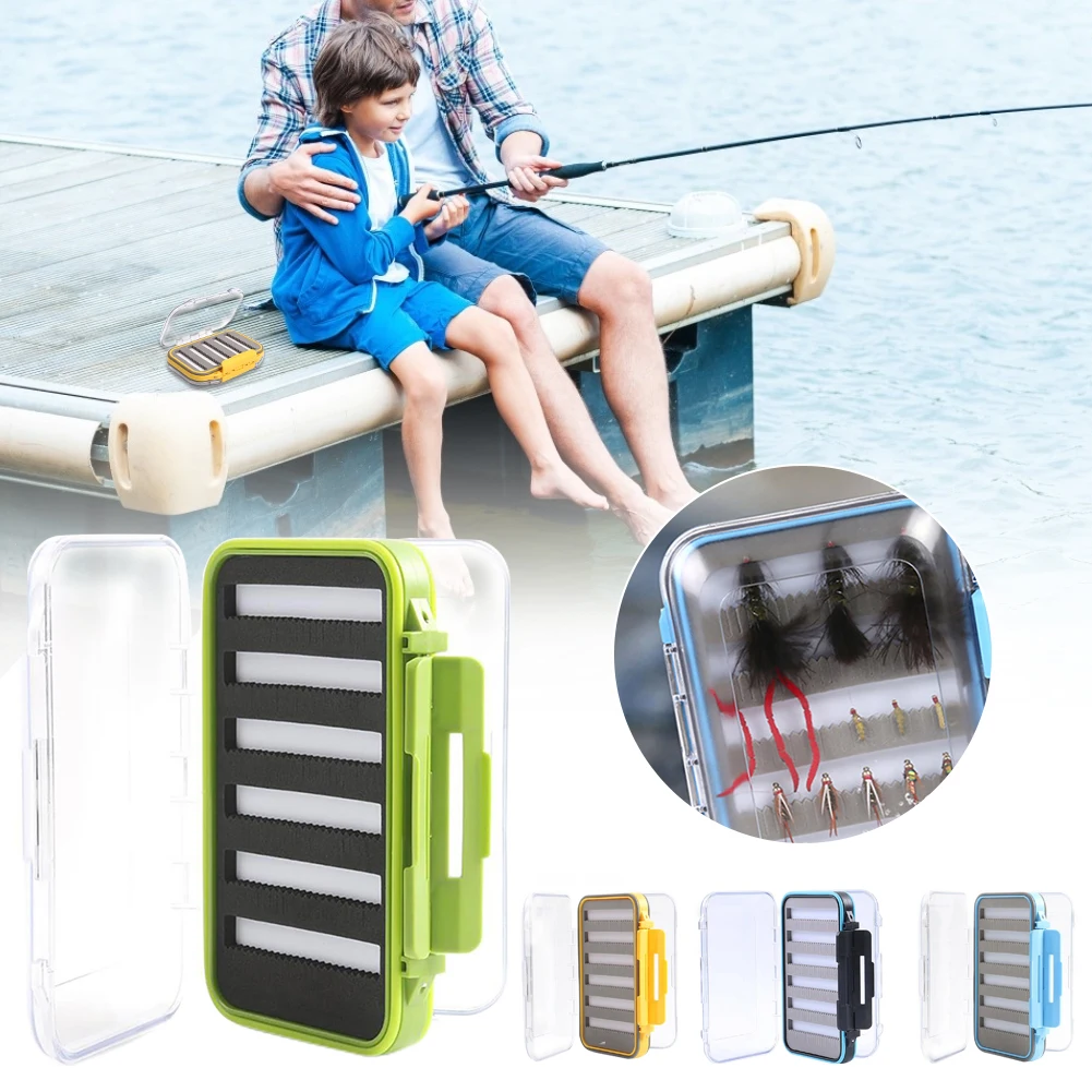 Fly Fishing Box двухсторонние водонепроницаемые пластиковые коробки для снастей