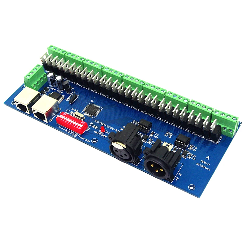 27 CH led DMX512 декодер DC12V-24V каналов 9 групп 27A DMX диммер XRL 3P контроллер | Освещение