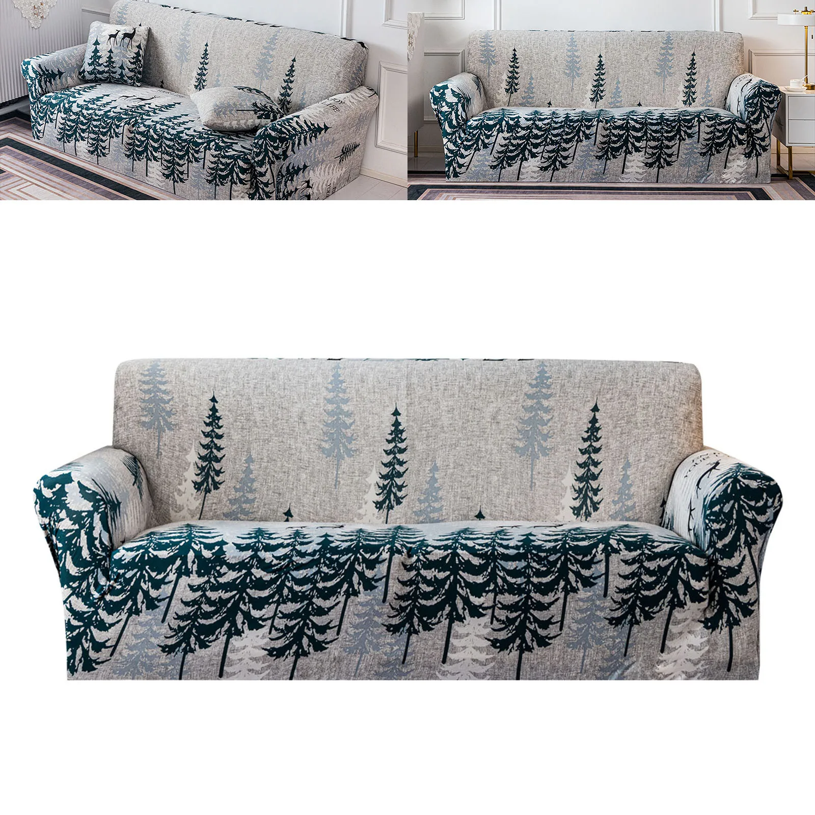 

3 Seater Thicken Sofa Cover All-inclusive Elastic Sectional Couch Cover for Living Room Chaise Longue L Shaped Corner Covers