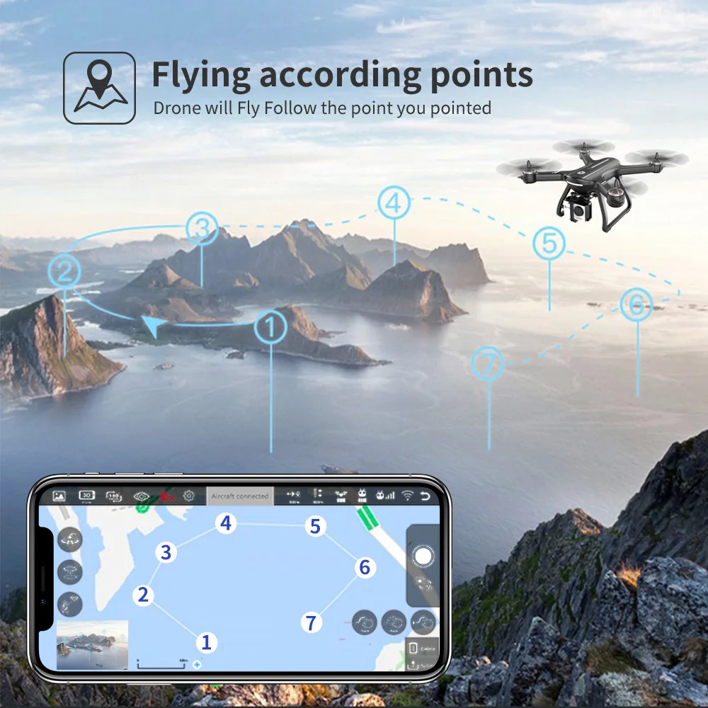 Holy Stone HS700 gps Дрон 5G с камерой Full HD 1080P Дрон gps бесщеточный 1 км 1000 м FPV профессиональная Com камера Wifi Квадрокоптер