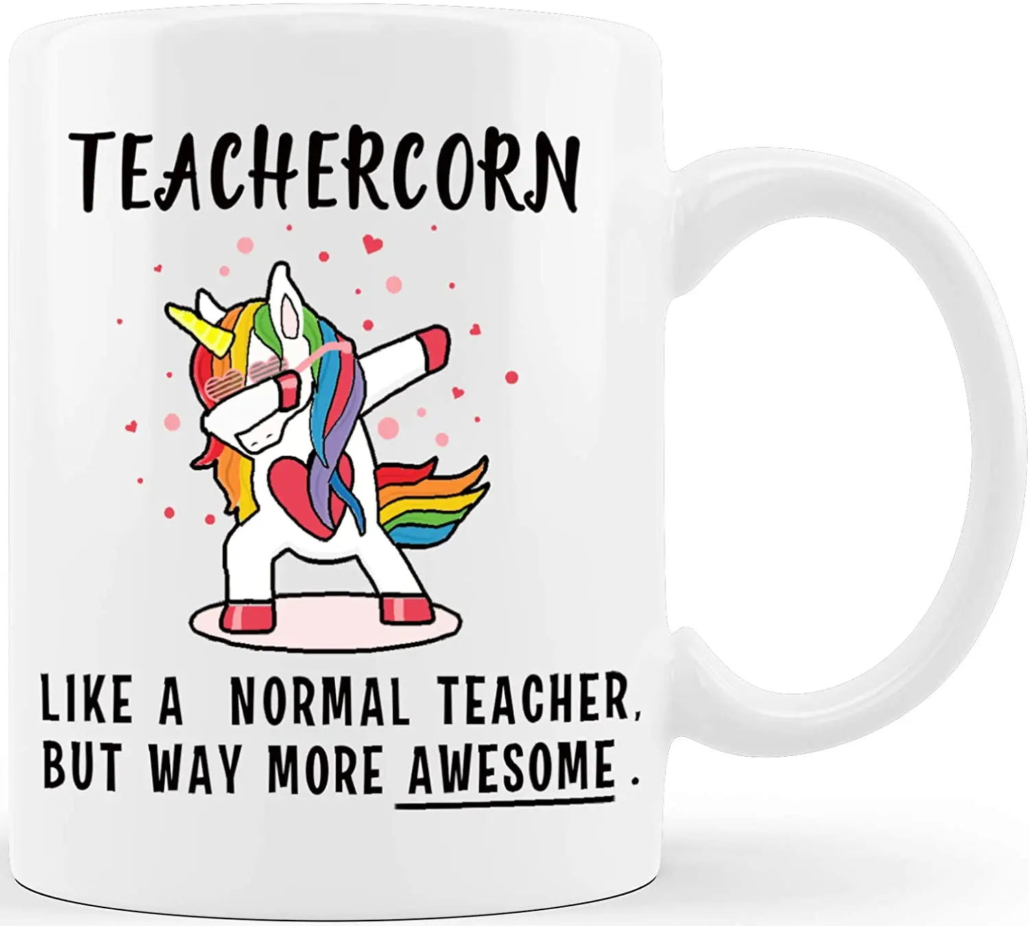 

Teachercorn Unicorn Teacher Gifts Funny Novelty Coffee Cups for Teachers Appreciation Gifts Coffee Mug Tea Cup