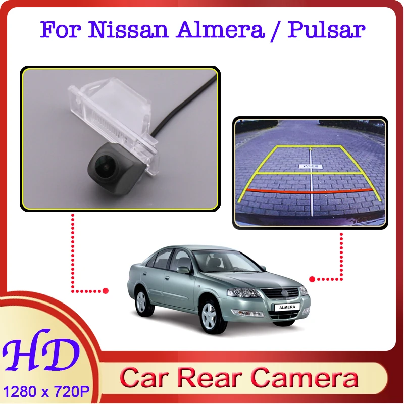 

Car Reverse Image Fisheye CAM For Nissan Almera Pulsar N16 G11 N17 2000~2022 Night Vision HD Dedicated Rear View Back Up Camera