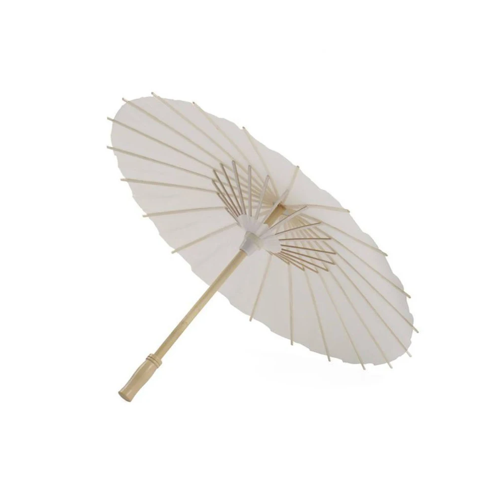 White diy blank oil paper umbrella craft art painting hand painted and wood vintage Rain gear | Дом и сад