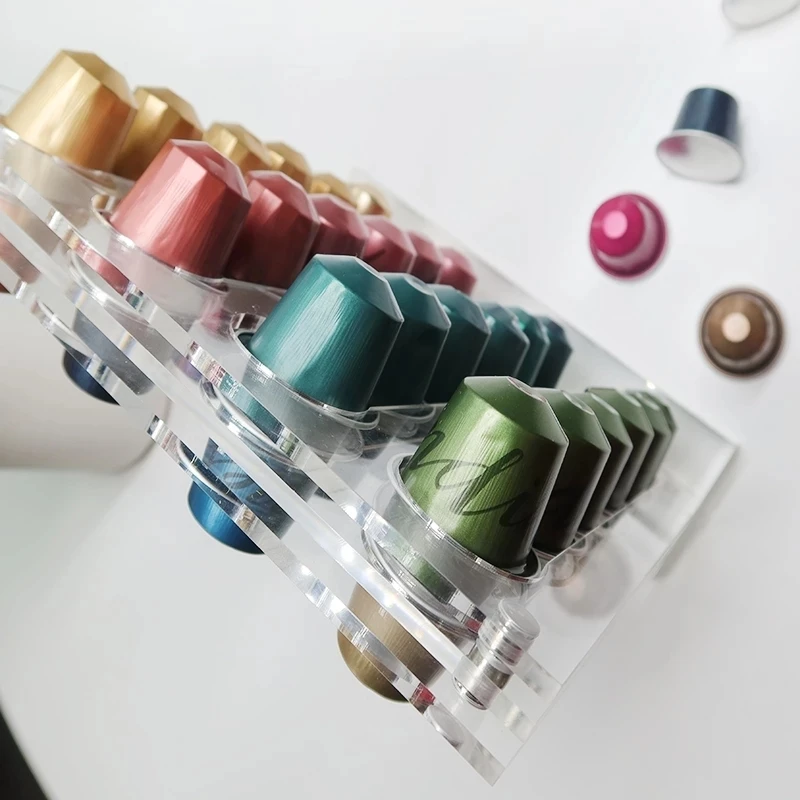 New 48 PCS Acrylic Coffee Pod Holder Rack Capsule Storage Stand for Nespresso Dispensing Tower Display 2021 | Дом и сад