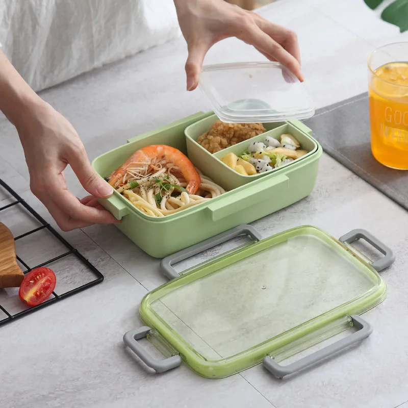 

High-Quality Independent Lattice For Kids Bento Box Portable Leak-Proof Bento Lunch Box Food Container Microwave Lunch Box