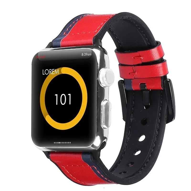 Кожаный силиконовый ремешок для apple watch, 44 мм, серия 4, 3, 2, 1, ремешок для iwatch, 38 мм, 42 мм, браслет с петлей, аксессуары для замены запястья