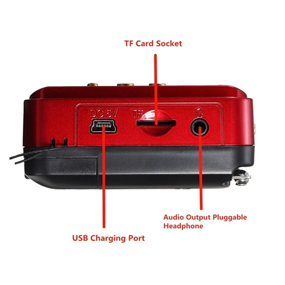 K11 FM Rechargeable Mini Portable Radio Handheld Digital USB TF MP3 Player Speaker | Электроника