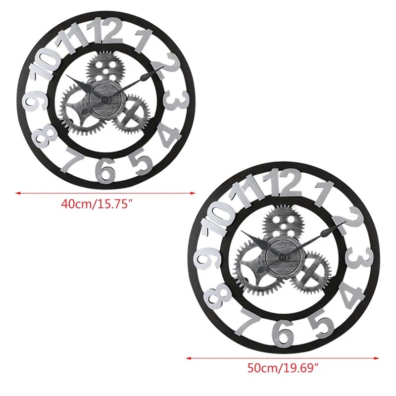 40/50 см винтажные бесшумные настенные часы арабские римские цифры зеркальные для