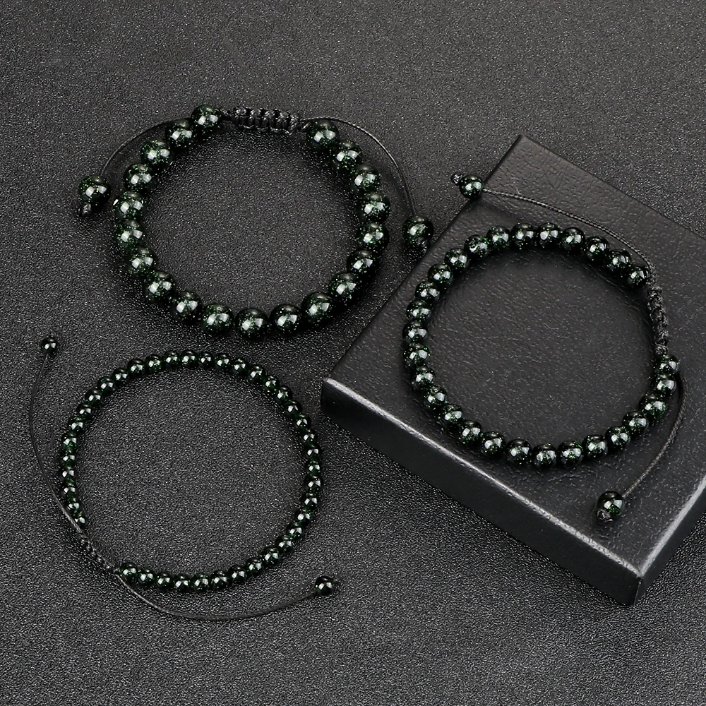 

Браслет из натурального камня с бусинами, 4/6/8 мм