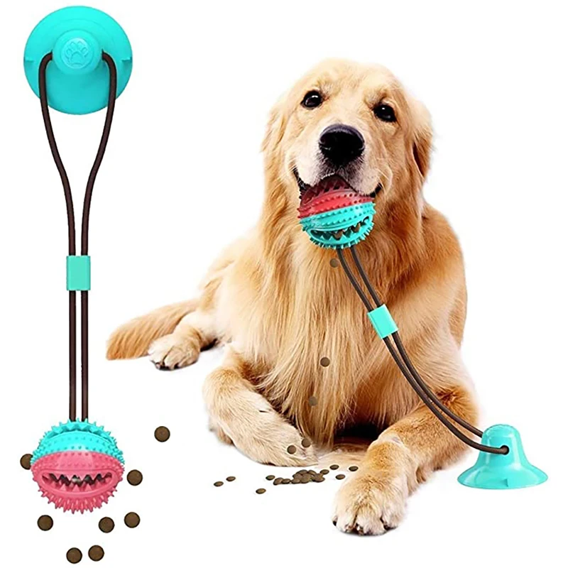 

Dog Toy Silicon Suction Cup Chew Toy for Interactive Funny Ball Pet Puppy Dog Training Treats Teething Rope Toys for Boredom Dog