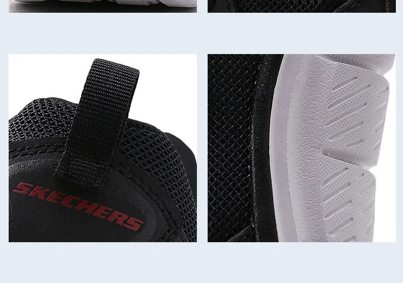 Skechers/обувь для мужчин; Повседневная Удобная обувь; сетчатые кроссовки; дышащая прогулочная обувь для мужчин; высокое качество; 52631-BKRD