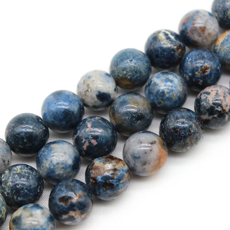 

A+ Natural Dark Blue Kyanite Stone Beads Round Loose Spacer Beads 6/8/10mm for Jewerly Making DIY Bracelets Necklace 15inch
