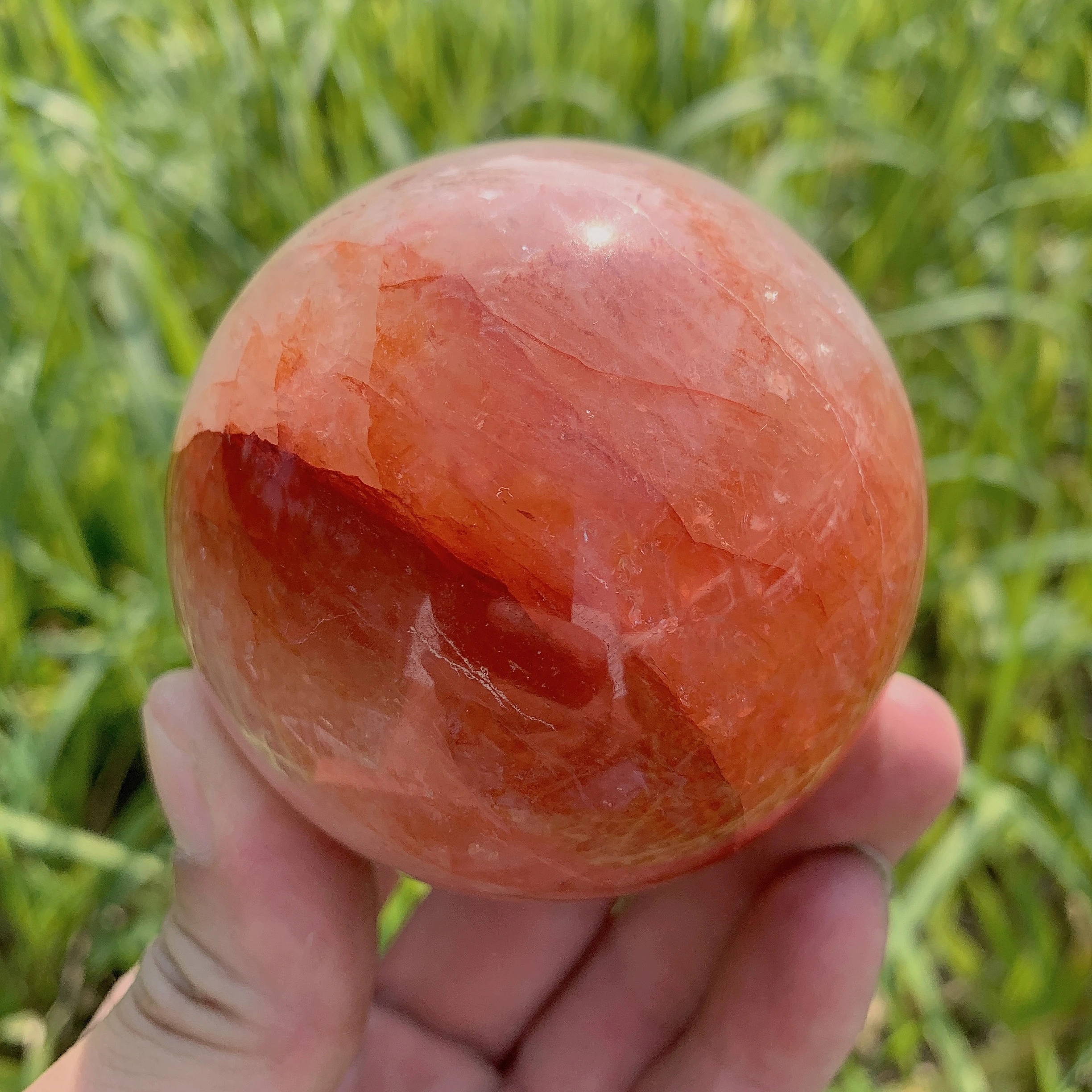 Природные кристаллы Red Fire кварцевая Сфера Energy Ball камни для рейки комнаты дома