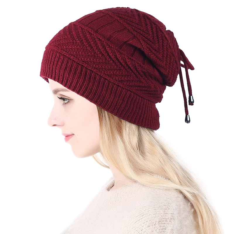 2019 конский хвост бини зимние Skullies Beanies шапки Дамская Мода Многофункциональная