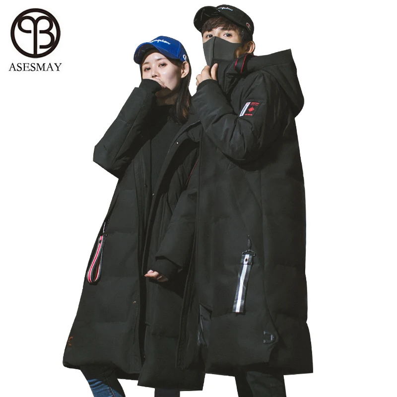 Мужской/женский пуховик зимнее пальто толстые теплые модные длинные с перьями