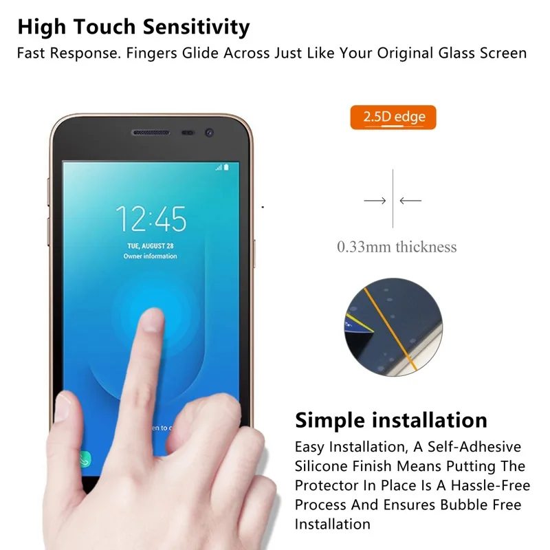 2 шт. закаленное стекло для Samsung Galaxy J2 Core 2020 Защитное экрана 9H Премиум защитная