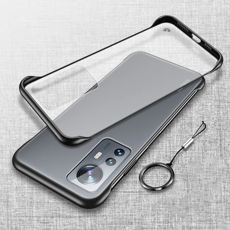 frameless ring phone case for xiaomi mi 12 pro 12x 11i civi mi12 poco f3 f2 m4 pro 5g matte pc cover case for redmi k40 k50 pro free global shipping