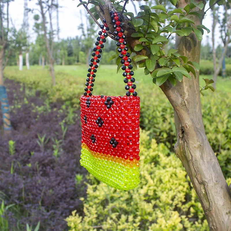 Женская сумка с бусинами ручной работы новая плетеная Сумка летняя мини