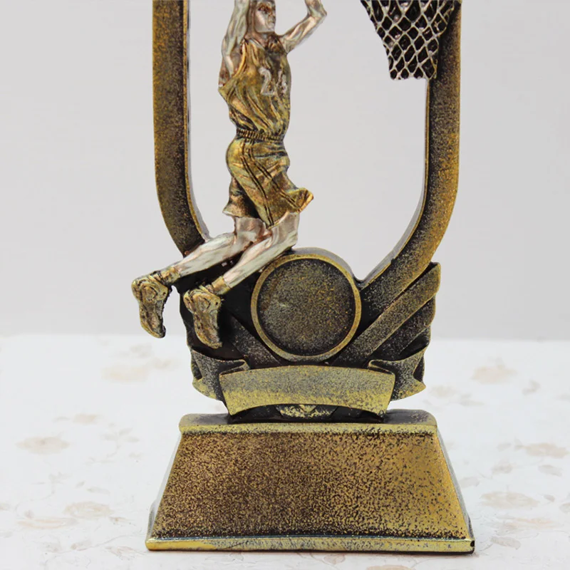 Golden Basketball Dunk Trophy Figurine Character Statue Sports Craft Desktop Decor Miniature Model Home Decoration Wedding Gift | Дом и сад