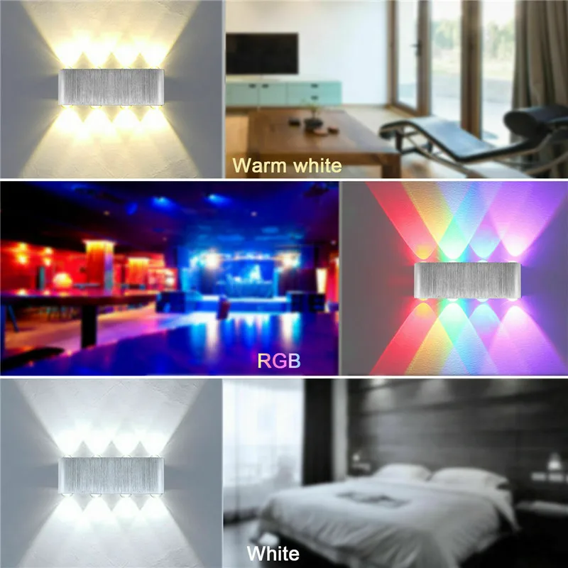 Светодиодная настенная лампа 8 Вт алюминиевые водонепроницаемые наружные