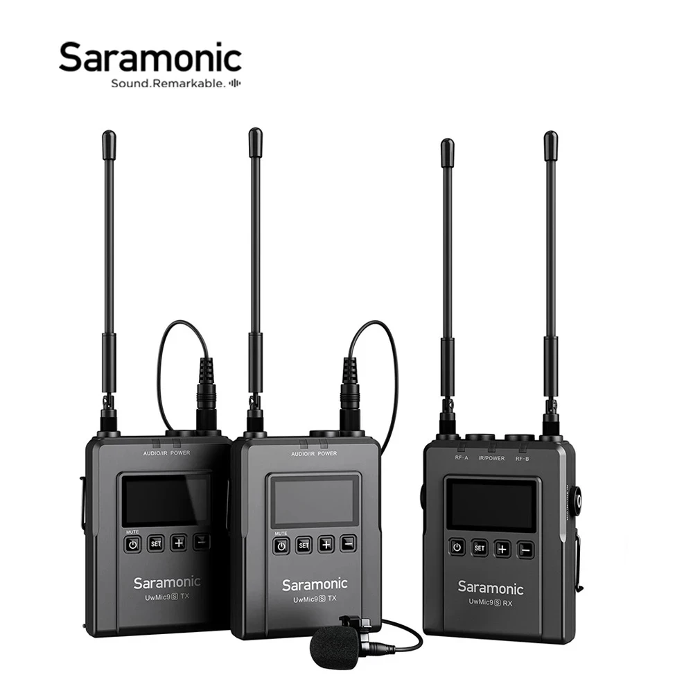 Беспроводной петличный микрофон Saramonic UWMIC9S Трансмиттеры и один приемник для