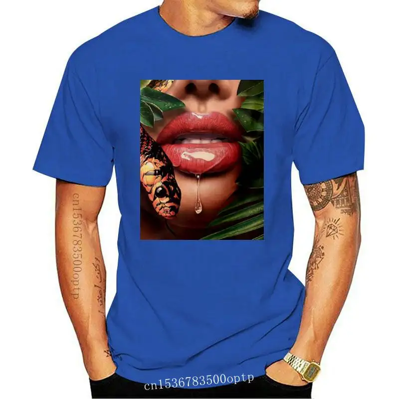 

New 2021 Women's clothing Harajuku Sexy Lips Printing T-shirt Summer Casual Short Sleeve T shirt Fashion Streetwear White Tops T