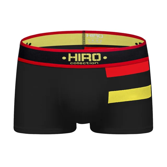 G06-Black HIRO, сексуальное мужское нижнее белье, сетчатые трусы-боксеры, Cueca, Мужские дышащие мягкие хлопковые трусы, нижнее белье для мужчин, высокое качество - Цвет: G06-Black