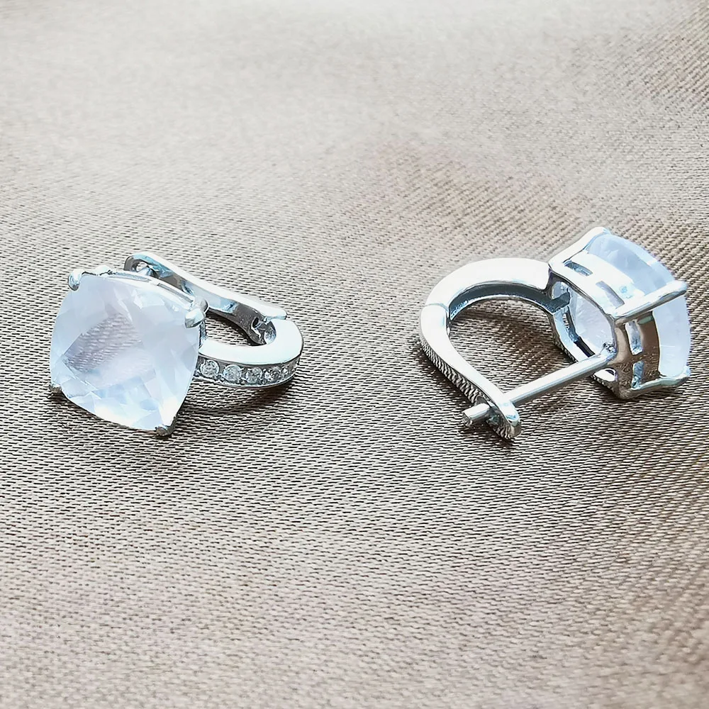 

Magnesium Natural rose quartz Earrings trendy 2020 for women Wedding party 925 sterling silver Earrings Fine Jewelry good gifts