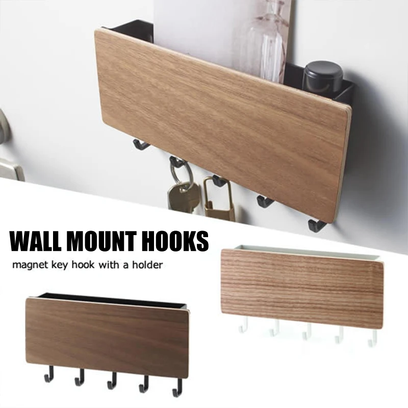 Wall Mounted Key Holder Chain Rack Hanger with 5 Hooks Multiple Mail and Organizer for Door Entryway Hallway I88 | Дом и сад