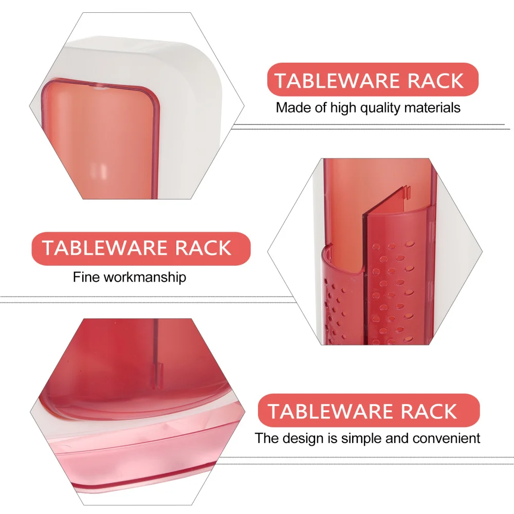 

1 Pc Household Spoon Storage Rack Punch-free Anti-dust Cutlery Storage Holder