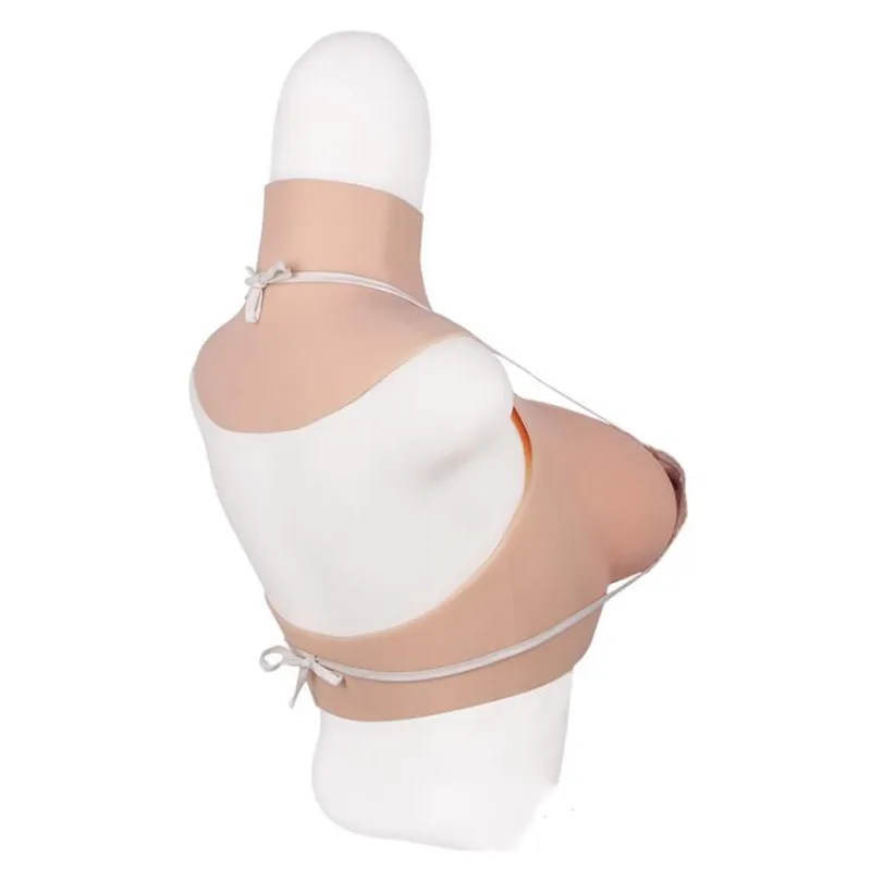 Ажурная эластичная хлопковая поддельная грудь с высокой шеей искусственная