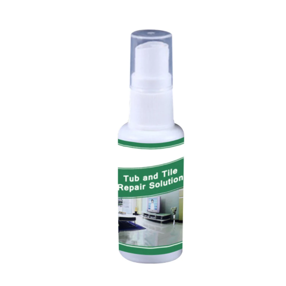 

1 Pcs 50ML Ceramic Tile Scratch Repair Agent Black Stain Bath Home Floor Refinishing Agents Spray Sink Solution Clean Removal