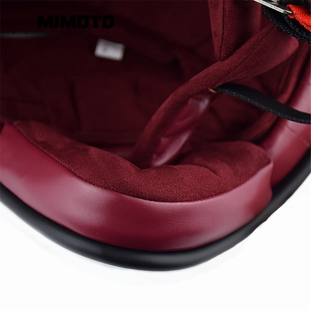 Винтажный мотоциклетный шлем MJMOTO 3/4 из стекловолокна для мотоциклистов