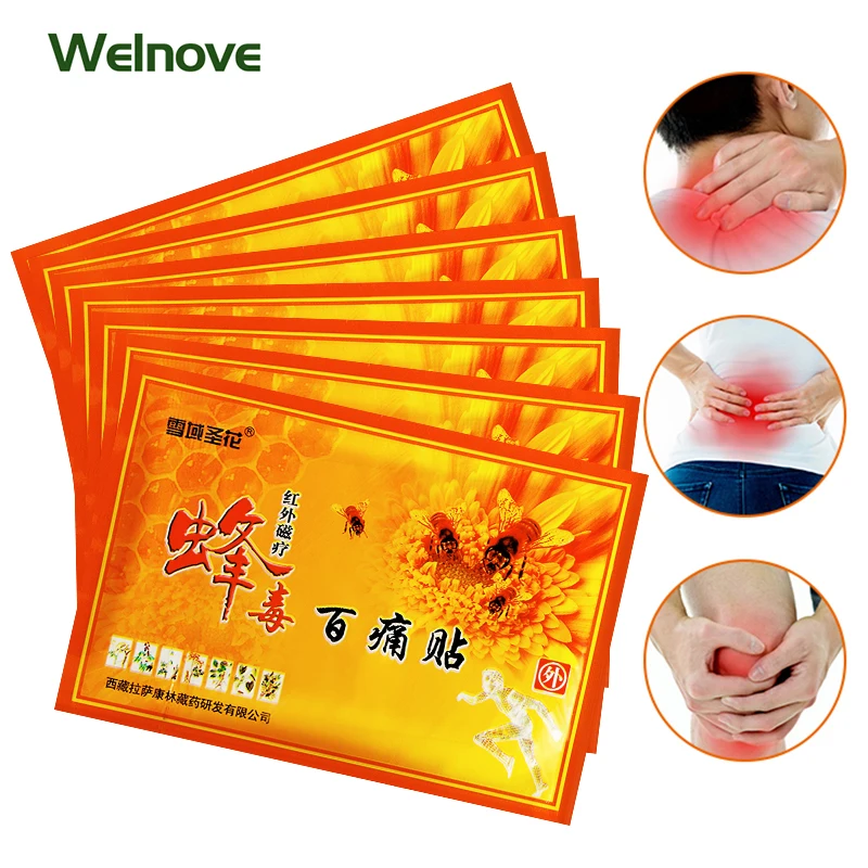 

30/60bags Bee Venom Medical Pain Plaster Treat Rheumatoid Arthritis Joint Neck Back Body Massage Pain Killer Orthopedic Patch