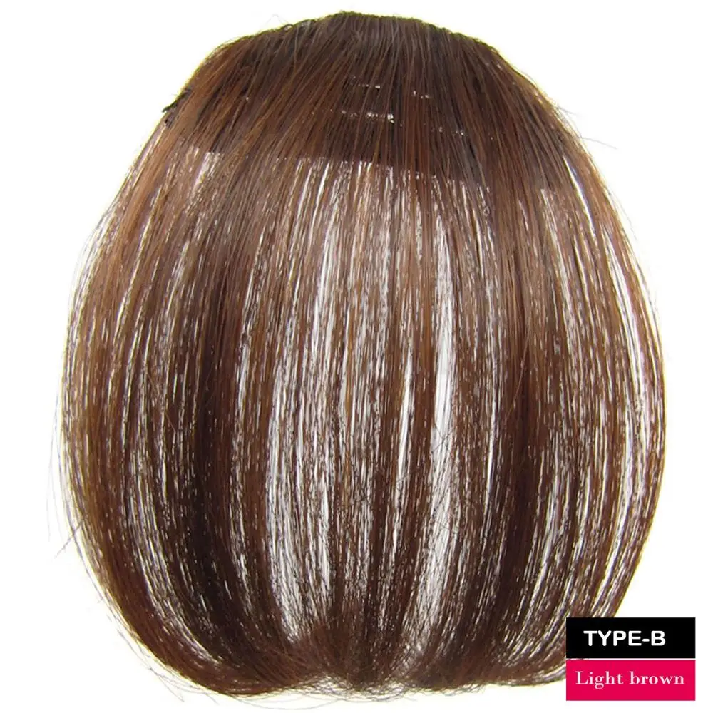 

Women's Cute Bangs Clip on Hair Extension Natural and Invisible Air Bang Synthetic Hairpieces