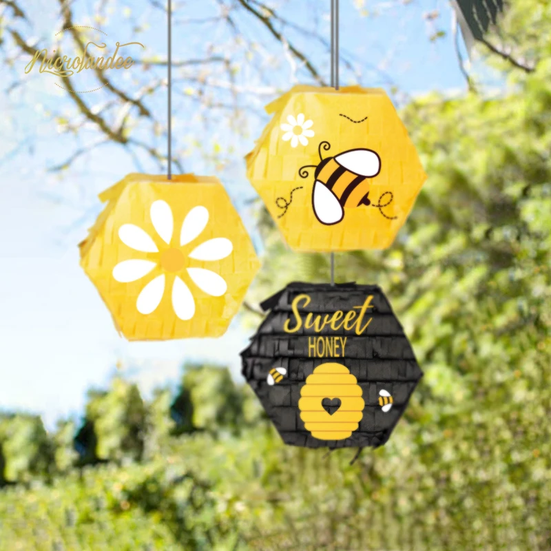 NICROLANDEE 3 шт./компл. пчела вечерние украшения DIY мини-пинаты для детей пол Reveal День