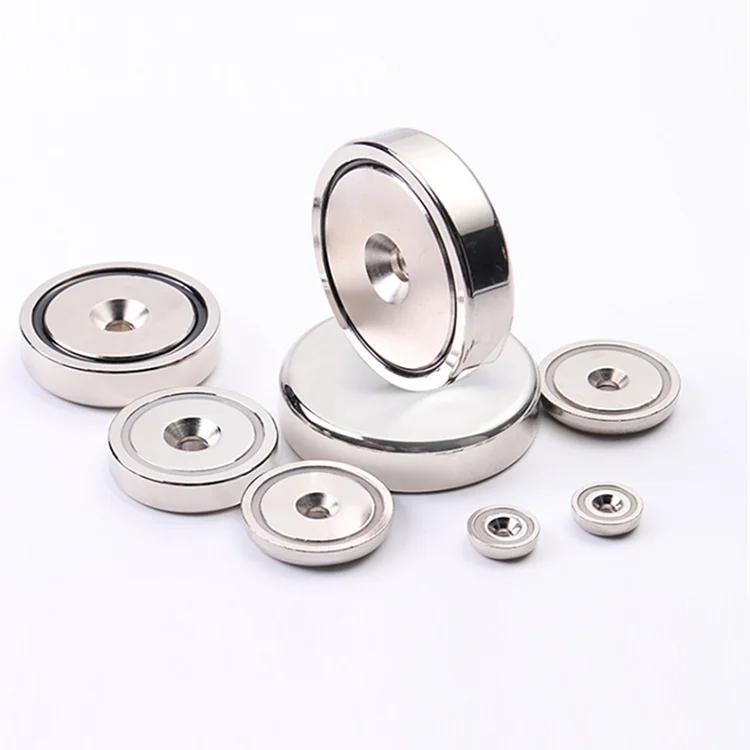 D16 D20  D32  mm neodymium magnetic material cup pot magnet with countersunk hole  permanent magnetic chuck  for sale