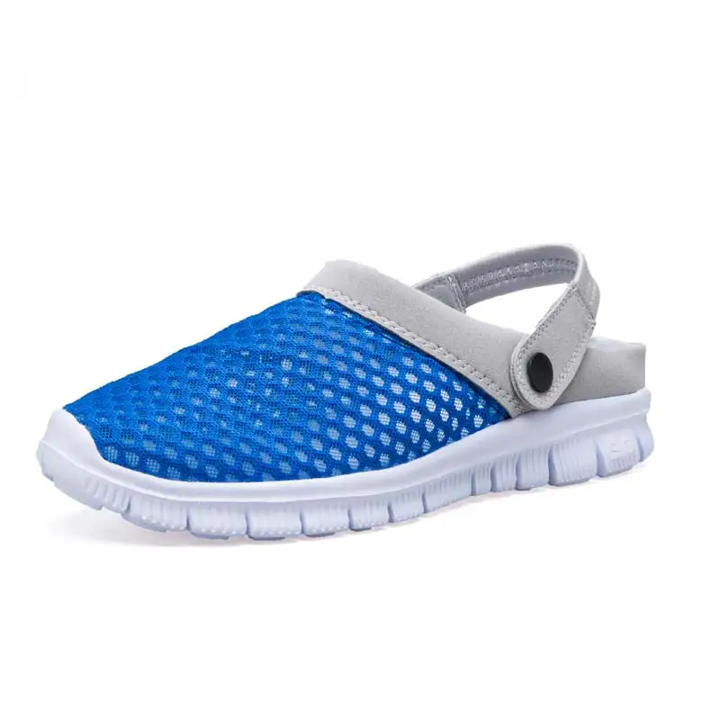 

Men Sandals Crocks Summer Hole Shoes Crok Rubber Women Mesh Couple Models Breathable Beach Flat Sandals