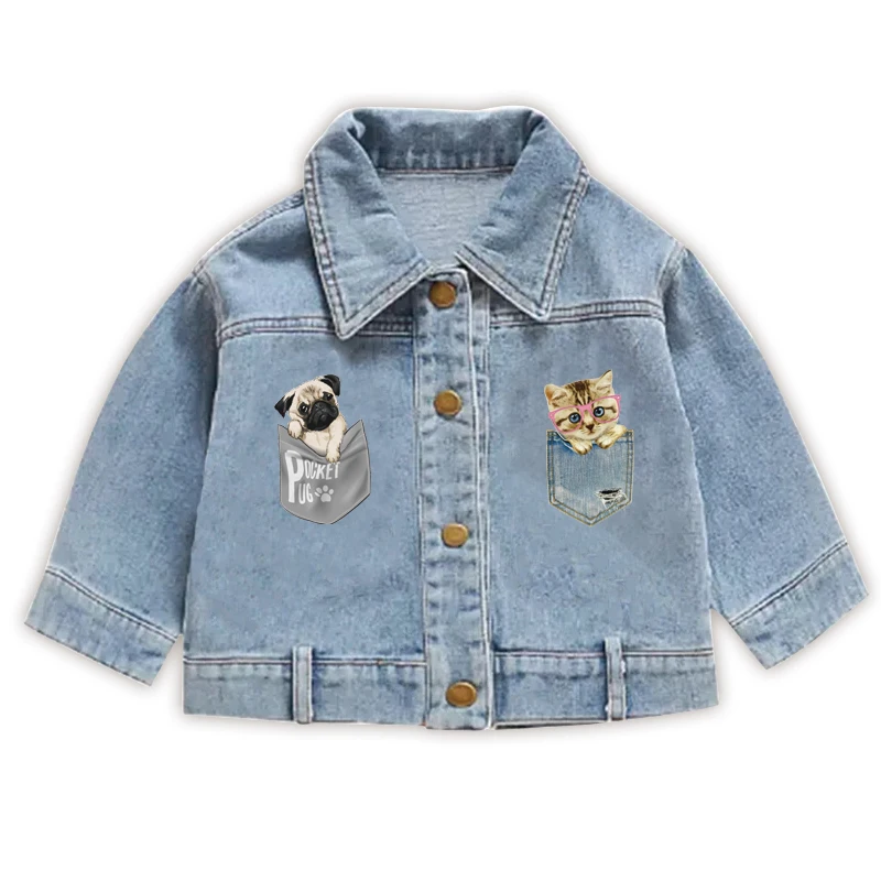 Термонаклейка сделай сам с изображением мультяшных животных нашивка для одежды