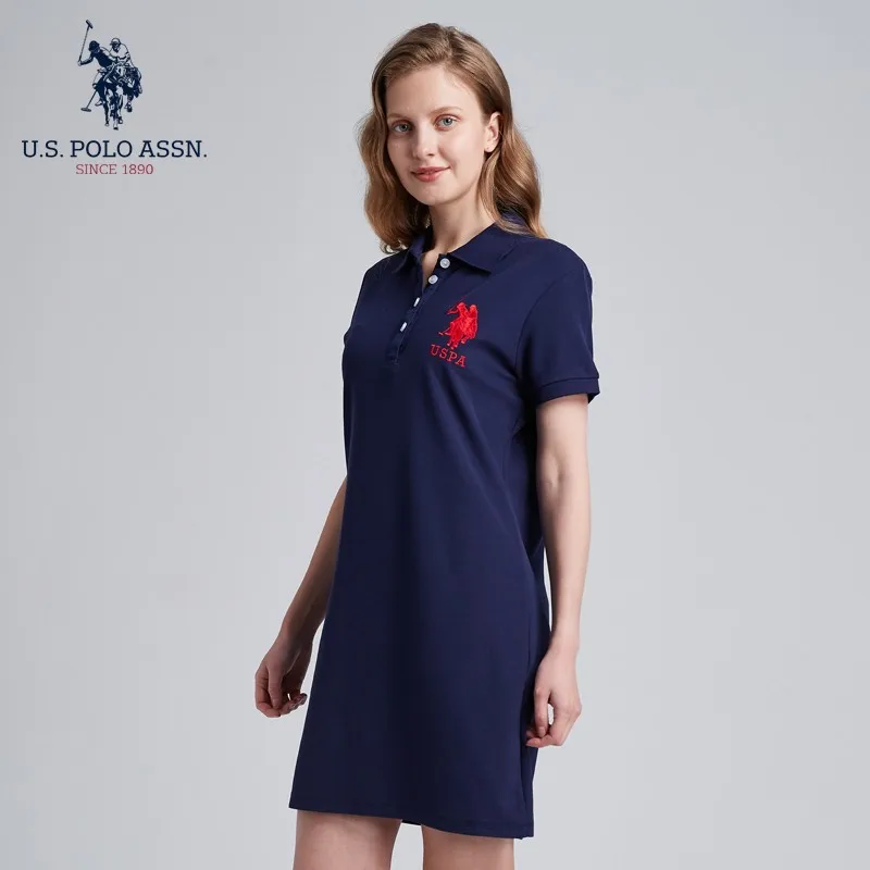 U.S. Polo Assn. New Summer Ladies Casual All-match Skirt Classic Seven-color Short-sleeved Temperament T-shirt | Женская одежда