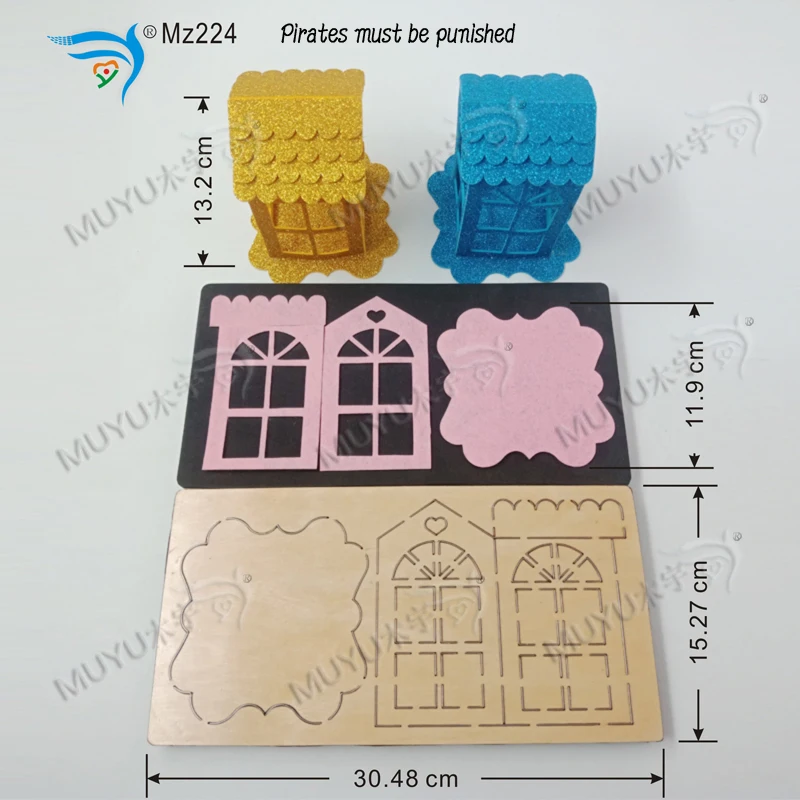 Рождественский фонарь дом резки шаблон альбом для вырезок- MZ224
