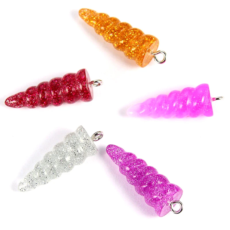 Бусины-подвески унисекс для украшений сделай сам шармы в виде рогов из смолы