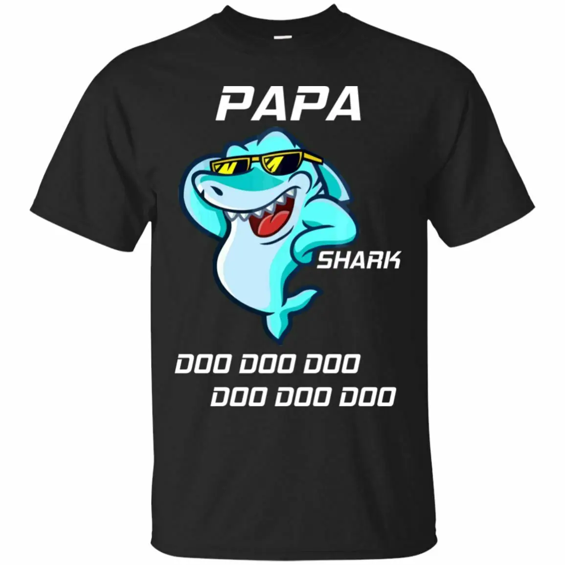 Мужская футболка с акулой Doo-забавная Подарочная черный темно-синий | одежда