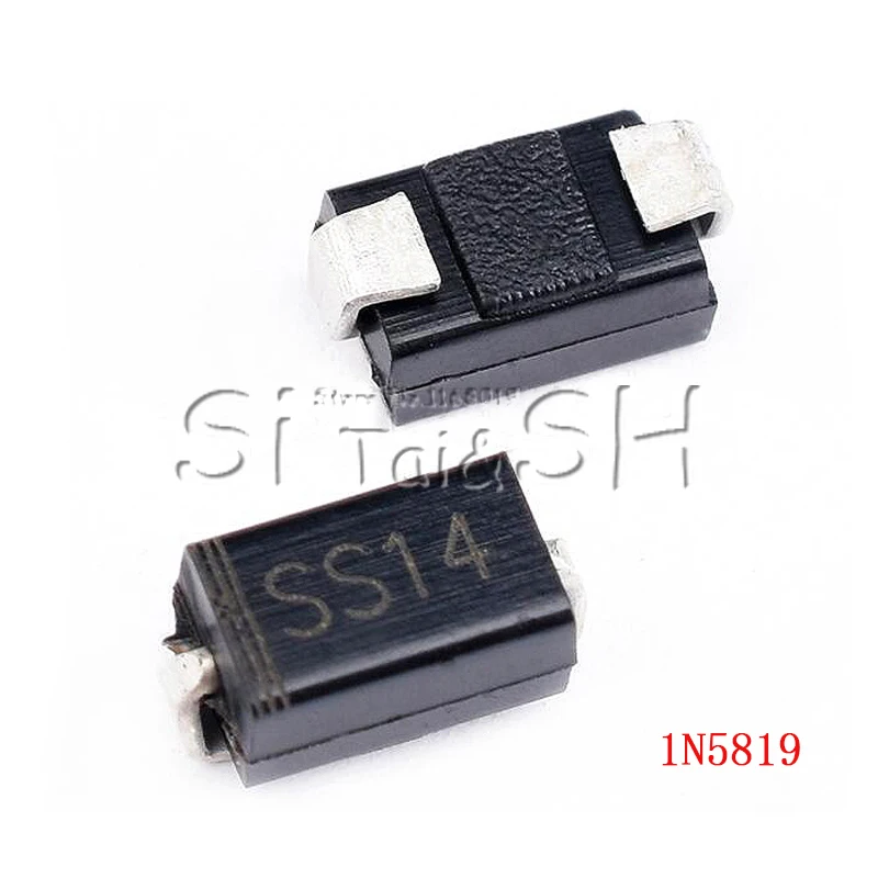 100 шт./лот sma 1N5819 SMD IN5819 1A 40V do-214ac Schottky diode ss14 | Электронные компоненты и